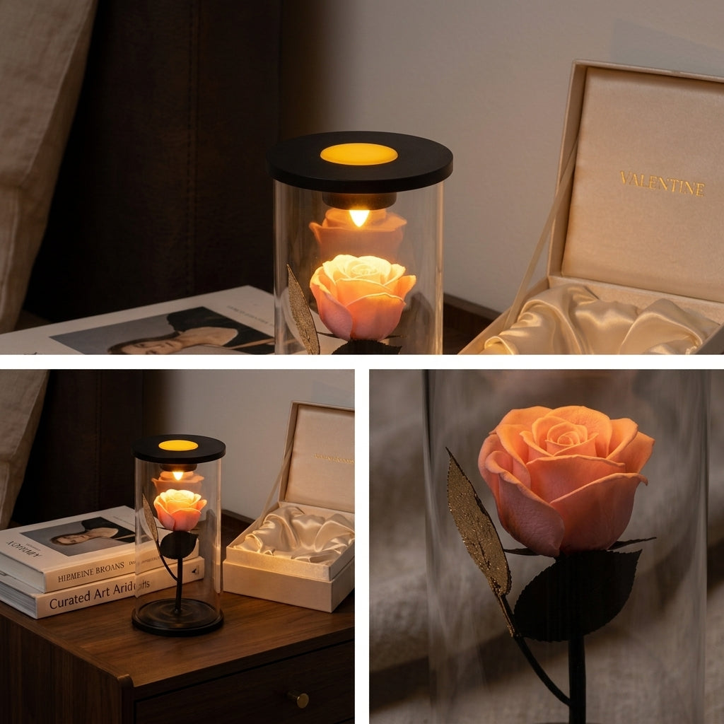 Romantik Gül Lambası – Sevgiliye Özel Hediye
